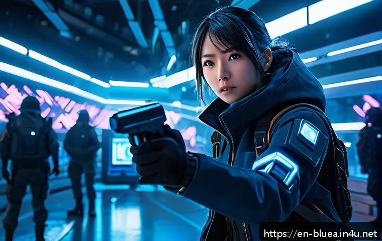 블루아카이브 학원별 주요 학생 - A dynamic anime-style scene featuring Shiroko, a skilled crowd control student, in a futuristic urba...